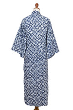 Batik rayon robe, 'Late Morning' - Handmade Batik Rayon Robe