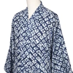 Batik rayon robe, 'Late Morning' - Handmade Batik Rayon Robe