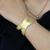 Gold-plated cuff bracelet, 'Dragon Wings in Gold' - Hand Crafted Gold-Plated Sterling Silver Cuff Bracelet (image 2b) thumbail