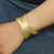 Gold-plated cuff bracelet, 'Dragon Wings in Gold' - Hand Crafted Gold-Plated Sterling Silver Cuff Bracelet