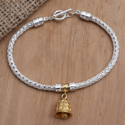 Gold-accented sterling silver bracelet, Nagas Bell