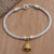 Gold-accented sterling silver bracelet, 'Naga's Bell' - Gold-Plated Sterling Silver Charm Bracelet from Bail (image 2) thumbail