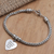 Sterling silver charm bracelet, 'Always in Silver' - Hand Made Sterling Silver Heart Charm Bracelet