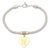 Gold-accented sterling silver charm bracelet, 'Always in Gold' - Gold-Plated Sterling Silver Heart Charm Bracelet thumbail