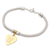 Bettelarmband aus Sterlingsilber mit Goldakzenten - Vergoldetes Herz-Charm-Armband aus Sterlingsilber
