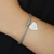 Sterling silver charm bracelet, 'Love for Mom in Silver' - Hand Crafted Sterling Silver Heart Charm Bracelet (image 2c) thumbail