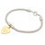 Gold-accented sterling silver charm bracelet, 'Love for Mom in Gold' - Gold-Plated Sterling Silver Heart Charm Bracelet from Bali (image 2e) thumbail
