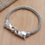 Sterling silver pendant bracelet, 'Twin Horses' - Sterling Silver Horse Head Chain Bracelet from Bali (image 2b) thumbail