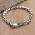 Sterling silver chain bracelet, 'Strong Horse' - Hand Crafted Sterling Silver Horse Head Chain Bracelet (image 2) thumbail