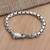 Sterling silver chain bracelet, 'Strong Horse' - Hand Crafted Sterling Silver Horse Head Chain Bracelet (image 2b) thumbail