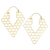 Gold-plated drop earrings, 'Bee House' - Hand Crafted Balinese Gold-Plated Brass Drop Earrings