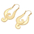Pendientes colgantes chapados en oro - Pendientes colgantes de latón bañados en oro estilo balinés