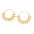 Gold-plated hoop earrings, 'Balinese Sunlight' - Artisan Made 18k Gold-Plated Brass Hoop Earrings from Bali