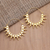 Gold-plated hoop earrings, 'Balinese Sunlight' - Artisan Made 18k Gold-Plated Brass Hoop Earrings from Bali