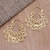 Gold-plated hoop earrings, 'Golden Candy' - Artisan Crafted Gold-Plated Brass Hoop Earrings from Bali