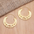 Gold-plated hoop earrings, 'Golden Apple' - Hand Crafted Gold-Plated Hoop Earrings from Bali