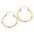 Gold-plated hoop earrings, 'Waterway' - Hand Made Gold-Plated Hoop Earrings from Bali