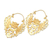 Pendientes colgantes chapados en oro - Pendientes colgantes balineses de latón bañados en oro hechos artesanalmente