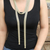 Gold-accented wrap necklace, 'Wrapped in Luxury ' - Handmade Gold-Plated Brass and Mesh Wrap Necklace (image 2b) thumbail