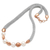 Rose gold-accented cultured pearl pendant necklace, 'Sea Gem' - Rose Gold-Accented Cultured Pearl Beaded Necklace