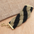 Braided mesh bracelet, 'Braided Union' - Black and Golden Mesh Woven Bracelet (image 2b) thumbail