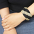 Braided mesh bracelet, 'Braided Union' - Black and Golden Mesh Woven Bracelet (image 2c) thumbail