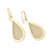 Gold-plated dangle earrings, 'Golden Pear' - Gold-Plated Brass and Mesh Dangle Earrings
