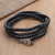 Hematite wrap bracelet, 'Deep Within' - Hematite and Lava Stone Wrap Bracelet from Bali (image 2) thumbail