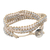 Multi-gemstone wrap bracelet, 'Grey Dove' - Quartz and Crystal Wrap Bracelet from Bali thumbail