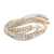 Multi-gemstone wrap bracelet, 'Grey Dove' - Quartz and Crystal Wrap Bracelet from Bali (image 2d) thumbail