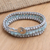 Cultured pearl and beryl wrap bracelet, 'First Day in Blue' - Cultured Pearl and Beryl Wrap Bracelet (image 2) thumbail