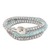 Cultured pearl and beryl wrap bracelet, 'First Day in Blue' - Cultured Pearl and Beryl Wrap Bracelet thumbail