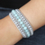 Cultured pearl and beryl wrap bracelet, 'First Day in Blue' - Cultured Pearl and Beryl Wrap Bracelet (image 2b) thumbail