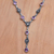 Amethyst pendant necklace, 'Imperial Sunflowers' - Sterling Silver and Amethyst Floral Pendant Necklace (image 2) thumbail