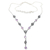 Amethyst pendant necklace, 'Imperial Sunflowers' - Sterling Silver and Amethyst Floral Pendant Necklace thumbail