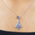 Amethyst pendant necklace, 'Angelic Amethyst' - Handmade Sterling Silver and Amethyst Pendant Necklace (image 2c) thumbail