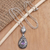 Amethyst-Anhänger-Halskette, 'Clouded Waters' - Handgefertigte Amethyst und Sterling Silber Halskette