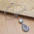 Amethyst-Anhänger-Halskette, 'Clouded Waters' - Handgefertigte Amethyst und Sterling Silber Halskette