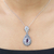 Amethyst pendant necklace, 'Clouded Waters' - Hand Crafted Amethyst and Sterling Silver Necklace (image 2d) thumbail
