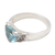 Blue topaz and cubic zirconia cocktail ring, 'Tasty Treat in Blue' - Sterling Silver and Blue Topaz Cocktail Ring (image 2e) thumbail