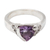 Amethyst and cubic zirconia cocktail ring, 'Tasty Treat in Purple' - Sterling Silver and Amethyst Cocktail Ring (image 2a) thumbail
