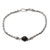 Onyx beaded bracelet, 'Nearest Planet in Black' - Sterling Silver and Onyx Beaded Bracelet