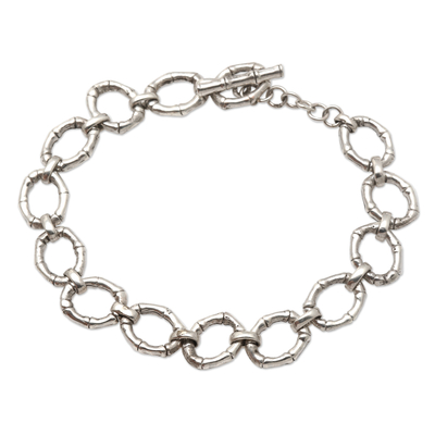 Artisan Crafted Sterling Silver Link Bracelet