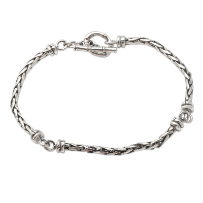 Handcrafted Sterling Silver Link Bracelet