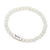 Quartz beaded stretch bracelet, 'Cherished One in White' - Quartz and Sterling Silver Stretch Bracelet