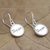Sterling silver dangle earrings, 'To Sleep, To Dream' - Inspirational Sterling Silver Dangle Earrings