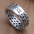 Men's sterling silver band ring, 'Be Proud' - Men's Inspirational Sterling Silver Band Ring
