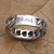 Men's sterling silver band ring, 'You Are Brave' - Artisan Crafted Men's Sterling Silver Band Ring