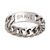 Men's sterling silver band ring, 'You Are Brave' - Artisan Crafted Men's Sterling Silver Band Ring