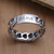 Men's sterling silver band ring, 'You Are Brave' - Artisan Crafted Men's Sterling Silver Band Ring